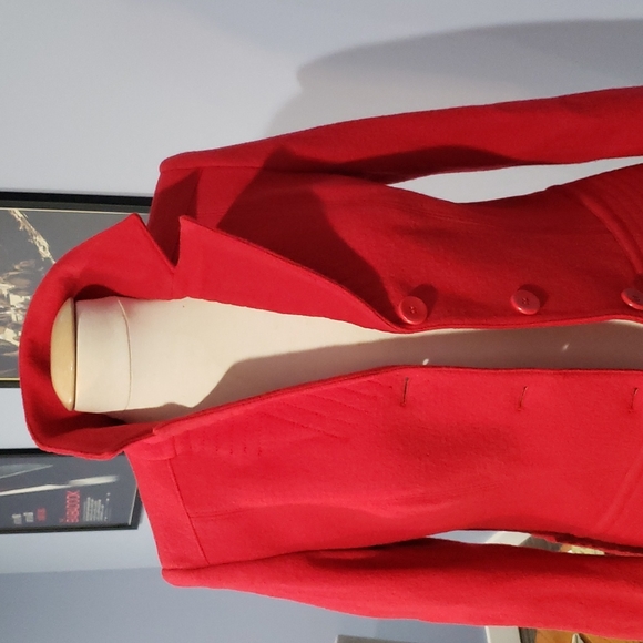 Pendleton red button up pea coat size small - Picture 4 of 8